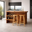 Kitchen Island – Solid Wood Island with Storage, Seating and Wine Rack