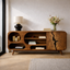 Solid Wood TV Stand – Modern Natural Media Console