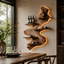 Wall-Mounted Wine Rack – Sculptural Solid Wood Bottle Holder