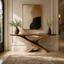 X-Base Console Table – Sculptural Solid Wood Entryway Table