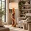 Sculptural Live Edge Wood Floor Lamp