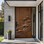 Solid Wood Entry Door – Handcrafted Natural Wooden Door Design