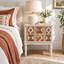 Patterned Drawer Nightstand with Turned Legs