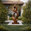 Wooden Outdoor Sculpture – Modern Natural Art Decor