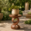 Twisted Planter Stand – Solid Wood Plant Stand for Indoor and Outdoor Decor