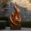 Wooden Outdoor Sculpture – Modern Natural Art Decor