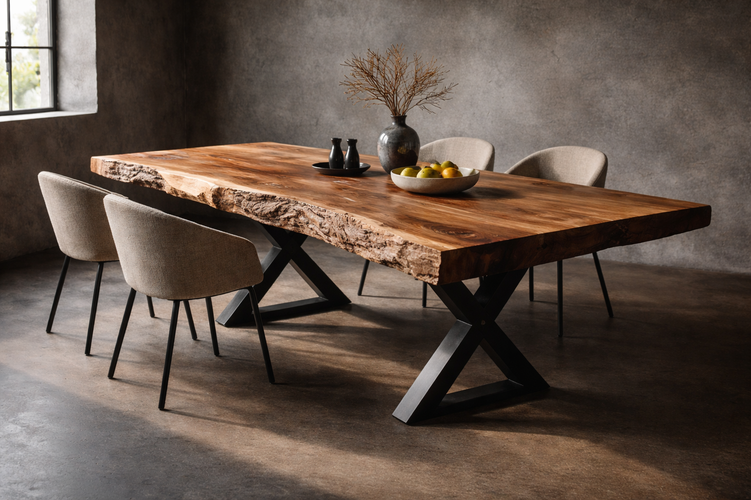 Style Your Dining Room With a Live Edge Dining Table
