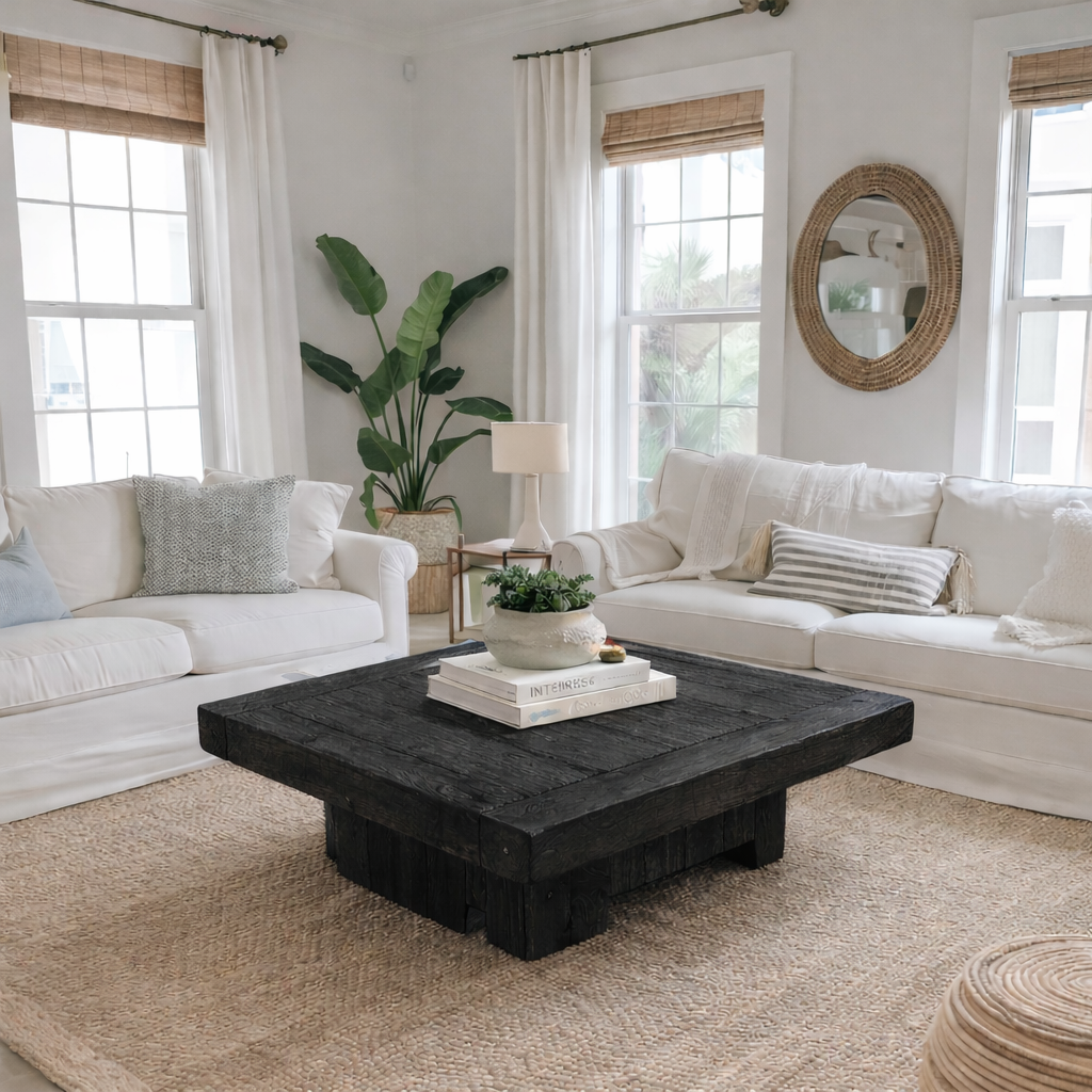 Solid Wood Coffee Table – Modern Natural Furniture for Living Rooms