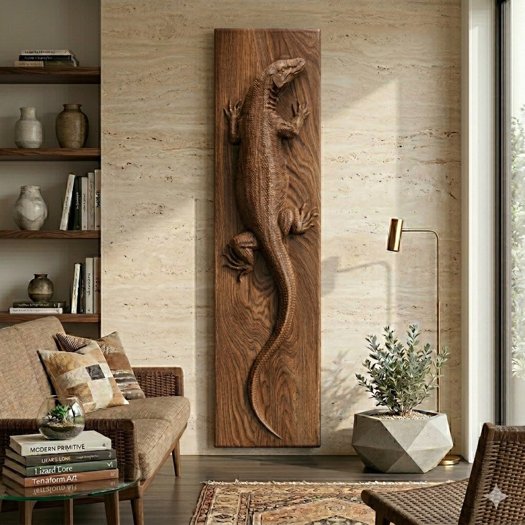 Vertical Wall Art Panel – Solid Wood Decorative Panel for Modern Home Decor
