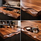 Solid Wood Kitchen Island Table – Modern Natural Furniture for Kitchens