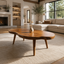 Round Coffee Table – Solid Wood Table for Living Room