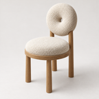 Donut Back Bouclé Dining Chair