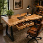 Executive Desk – Solid Wood Desk with Drawers for Luxury Home Office Decor