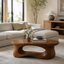 Handcrafted Solid Wood Coffee Table – Sculptural Curved Design