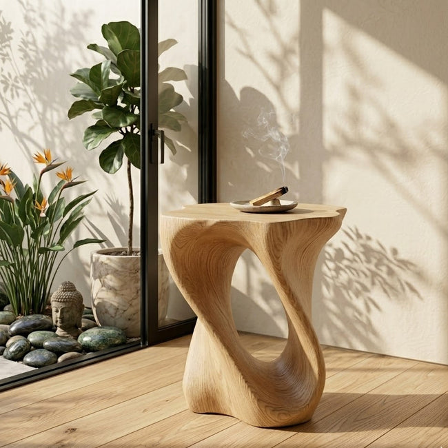 Twisted Live-Edge Table – Sculptural Solid Wood Art for Modern Home Main Image