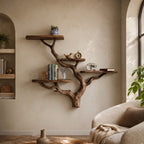Tree Branch Wall Shelf – Solid Wood Display Shelf for Home Decor