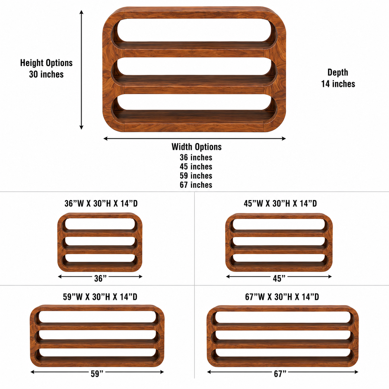 Curved Wood Shoe Rack – Solid Wood Entryway Shoe Storage Shelf for Home Decor