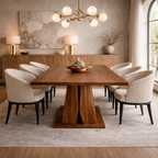 Sculptural Dining Table – Handmade Solid Wood Table for Modern Dining Room