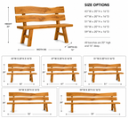 Wood Garden Bench – Solid Wood Outdoor Bench for Patio Decor
