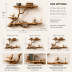Organic Wall Shelf – Solid Wood Display Shelf for Living Room