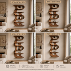 Vertical Bookcase – Sculptural Solid Wood Display Shelf