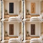 Crocodile Wood Wall Art – Solid Wood 3D Relief Carving for Bedroom Decor