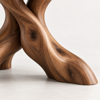 Sculptural Branch Base Round Wood Dining Table
