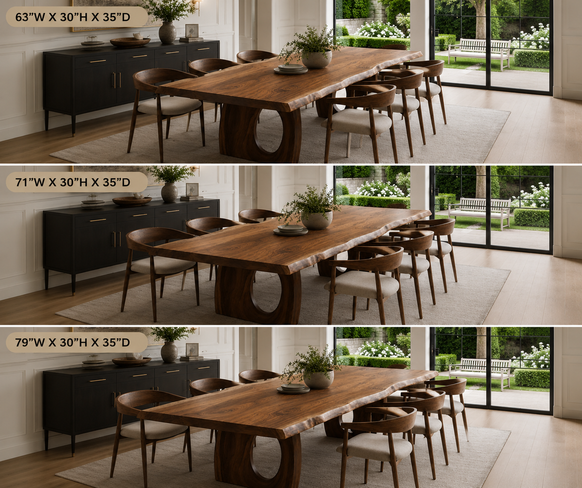 Live Edge Dining Table – Solid Wood Table for Dining Room