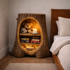 Solid Wood Nightstand – Modern Natural Bedside Table