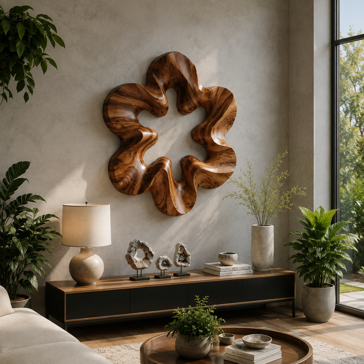 Organic Flow Wood Wall Sculpture