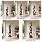 Twisted Wood Sculpture – Sculptural Solid Wood Art for Modern Home