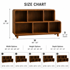 Solid Wood Media Console – Low Storage Cabinet for Living Room Decor