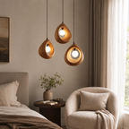 Sculptural Pendant Light – Handmade Wooden Hanging Lamp for Modern Decor