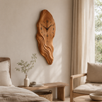 Live Edge Wood Wall Clock – Solid Wood Decorative Clock for Living Room Decor