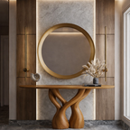 Twisted Sculptural Solid Wood Console Table – Organic Statement Design