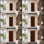 Carved Wood Wall Art – Solid Wood Vertical Wall Sculpture for Living Room Decor