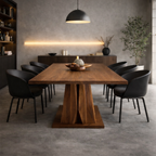 Sculptural Dining Table – Handmade Solid Wood Table for Modern Dining Room