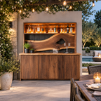 Live Edge Wood Home Bar Cabinet