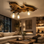 Live Edge Ceiling Light – Solid Wood Pendant Lamp with Hanging Bulbs