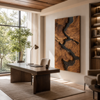 Tree Ring Wood Wall Art – Solid Wood Carved Wall Decor for Living Room Decor