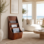 Magazine Rack – Solid Wood Display Stand for Reading Corner