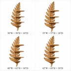 Fern Leaf Wood Wall Shelf – Solid Wood Floating Display Shelf for Living Room Decor