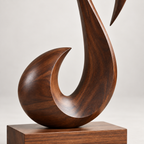 Sculptural Musical Note Wood Decor