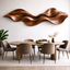 Organic Wave Wooden Wall Art – Sculptural Modern Décor