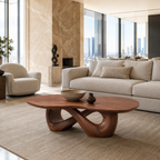 Infinity Loop Sculptural Wood Coffee Table