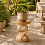 Twisted Planter Stand – Solid Wood Plant Stand for Indoor and Outdoor Decor