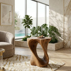 Twisted Live-Edge Table – Sculptural Solid Wood Art for Modern Home