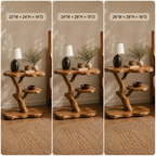 Tree Root Nightstand – Handmade Solid Wood Bedside Table for Rustic Luxury Bedroom Decor