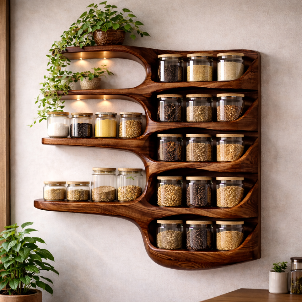 Floating Wooden Wall Shelves – Modern Natural Storage & Decor