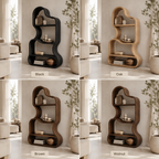 Organic Bookcase – Solid Wood Display Shelf for Modern Home